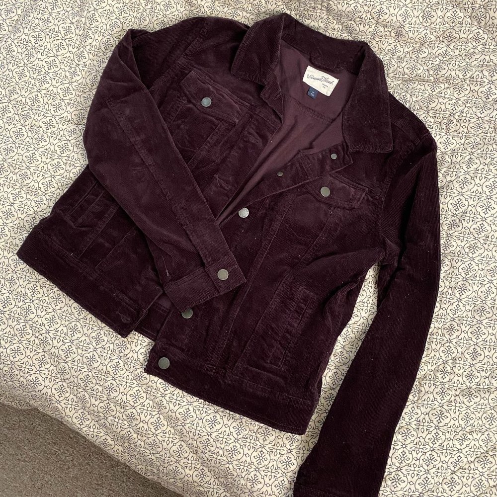 Plum Corduroy Denim Jacket - New/Never Worn